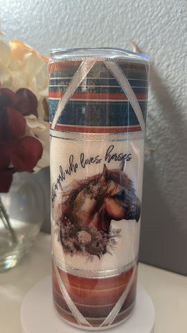 serape horse - tumbler - Its Show Thyme