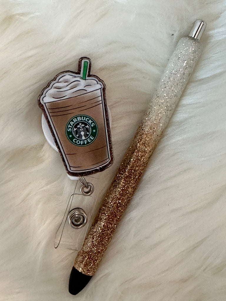 starbucks drink badge reel and pen set – Its Show Thyme