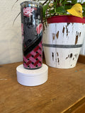 Rose and skull basketweave pattern tumbler - Its  Show Thyme