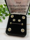 Show Set  matching 13mm Magnets, 11mm Earrings, Collar bar - Its  Show Thyme