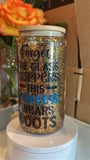 Princess wears boots snow glob tumbler