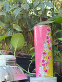 Pink & Yellow flower Tumbler - Its  Show Thyme
