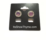 Horse Show Earrings Opal Cyclamen - Its  Show Thyme