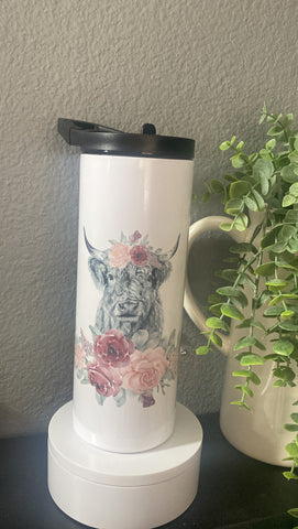 water bottle with highland cow print - Its  Show Thyme
