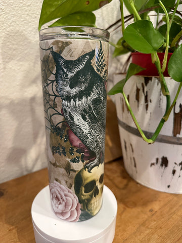 owl and skull tumbler - Its  Show Thyme