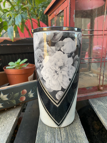 RTS Floral tumbler - Its  Show Thyme